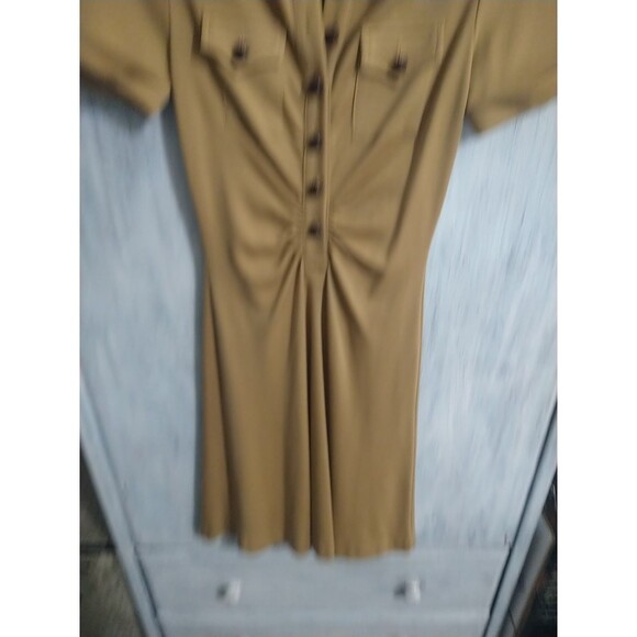 Diane Von Furstenberg 100% Wool Collared Knee Length Dress 4 Neutral Officey - Picture 3 of 9